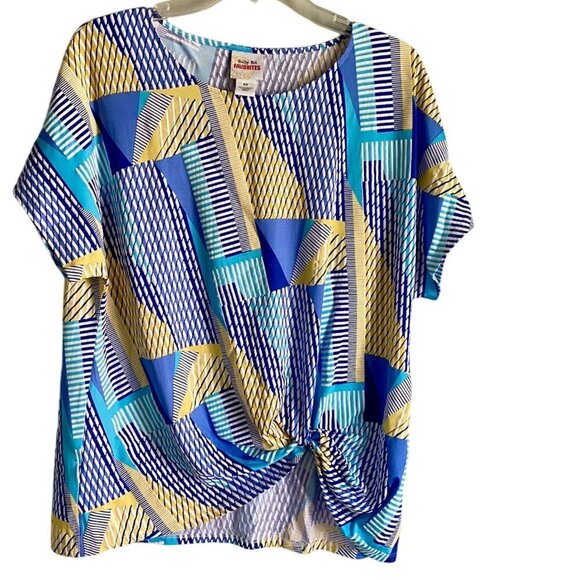 Ruby Rd. Favorites Colorful Textured Short Sleeve Top Women's XS NEW - Picture 1 of 9